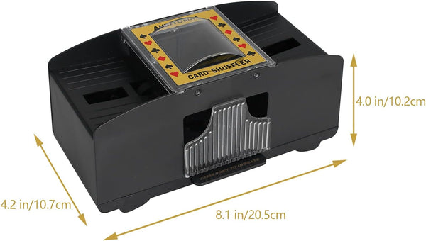 Automatic Card Shuffler, 1-2 Deck Battery-Operated Electric Poker Card Shuffler Machine, for Playing Cards/UNO
