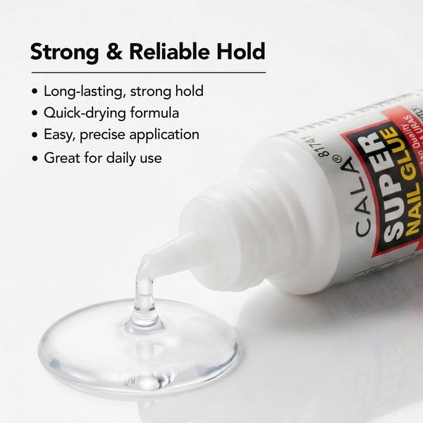 CALA Super Nail Glue – Professional Quick Dry Nail Glue Adhesive for False Nails, Tips & Art Accessories – Salon Quality Strong Hold for Natural