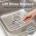 Better Houseware Small White Sink Protector for Kitchen Sink, Metal Grid Mat Fits Compact Single-Bowl Sinks, 12x10.25 in 12 X 10.25 X 1 White