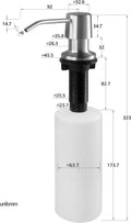Styever Soap Dispenser for Kitchen Sink with Pump -16oz Bottle Built in Countertop Dish soap Dispenser with 4 Inch Spout- Oil Rubbed Bronze Sink
