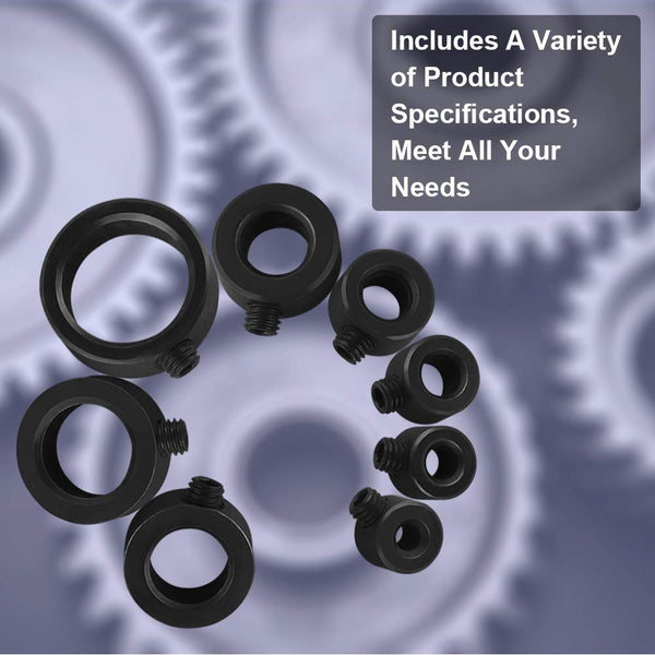 Depth Stop Drill Bit, 18 Piece Drill Stop Collar Set Positioner Ring and Hex Wrench (3mm, 4mm, 5mm, 6mm, 8mm, 10mm, 12mm, 16mm)