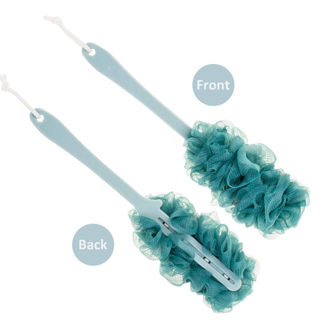 Back Scrubber for Shower, Loofah Long Handle Bath Body Brush, Soft Nylon Mesh Sponge on a Stick for Shower Men Women Kid
