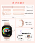 Smart Watches for Women Men with Call: Fitness Trackers with 24-Hour Heart Rate Spo2 Sleep Monitor 5ATM Waterproof 120+ Sport Mode Watches for