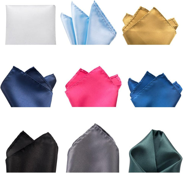 MONOTONOUS Mens Pocket Squares Handkerchief For Wedding Party, 8.6" x8.6" (Pack of 30)