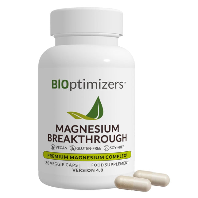 Bioptimizers Magnesium Breakthrough Supplement 4.0-7 Forms of Mg: Glycinate, Mal