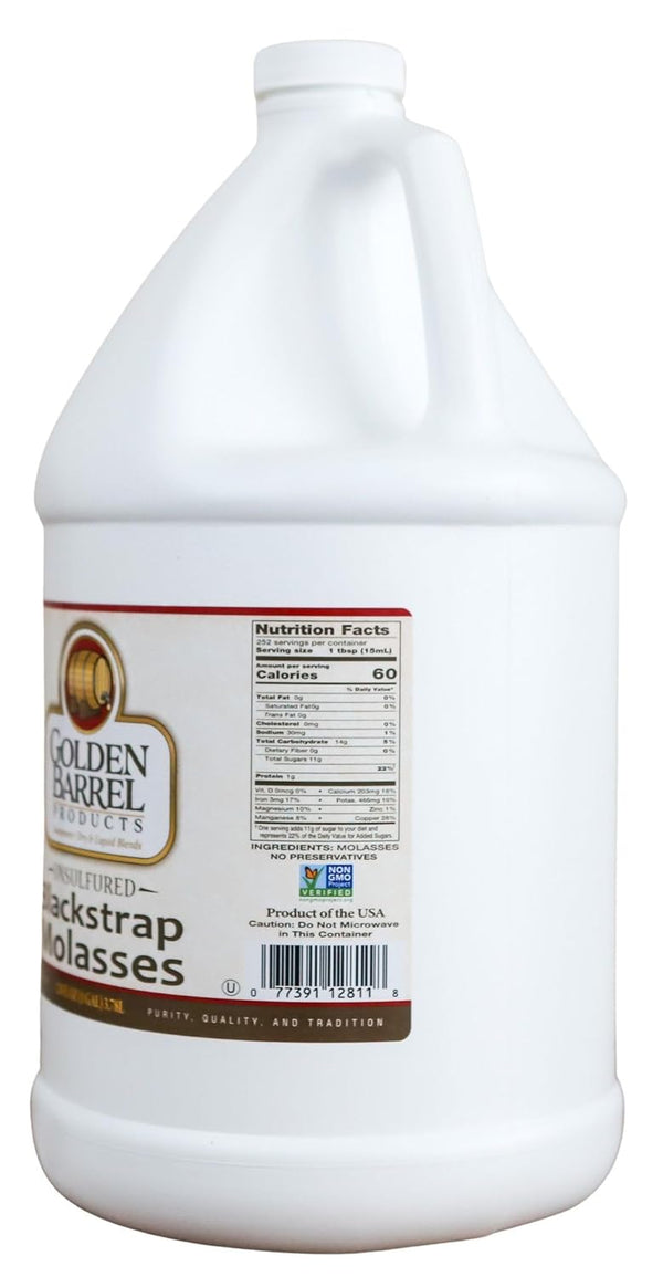 Golden Barrel Bulk Unsulfured Blackstrap Molasses Jug (128 Fl Oz)