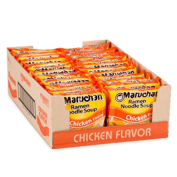 Maruchan Ramen Noodle Soup, Chicken Flavor – Japanese-Style Instant Noodles, Quick & Easy Meal for Kids, Students & Busy Families – 3 Oz. (24