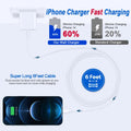 Fast iPhone Charger, iPhone Charger Fast Charging 2Pack Quick Chargers 6ft Long USB C to Lightning Cable Quick Charging Cord USB Charge Block