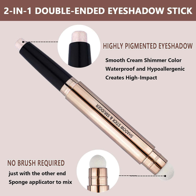 Eyeshadow Stick Eye Shadow Pencil Eye Makeup Cream Shimmer Glitter Smooth Eye Sh