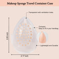 Real Perfection Makeup Sponge Set Blender Sponges, Latex-Free Beauty Makeup Sponges 7 Pcs with 1 Travel Container Case for Blending Foundation