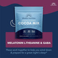 Mindful Evening Sugar Free Cocoa Mix Natural Sleep Aid, 40 Servings, Melatonin 3Mg, L-Theanine, GABA Supplements, Natural Calm Sleep Support