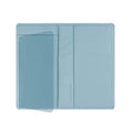 GNEGNI Leather Checkbook Cover with Built-in Divider Pen holder For Men Women Checkbook Holder Wallet RFID Blocking Airy Blue