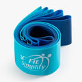 Fit Simplify Resistance Loop Exercise Bands with Instruction Guide and Carry Bag, Set of 5 Blue