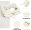Prite Clear Makeup Bag Travel Cosmetic Organizer Toiletry Case for Women Beige Standard - Single Layer