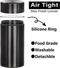 Honeypuff Smell Proof Jar, Portable Airtight Storage Container With Silicone Ring, 42ml Multi-Use Aluminum Stash Bottle for Coffee, Herb & Spice