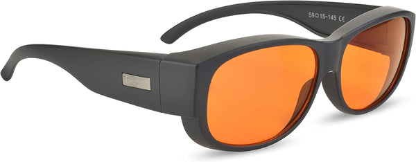 Fit-Over Amber Blue Light Blocking Sleep Glasses For Prescription Glasses | Fit Over 99.9% Blue Light Blocking, For Sleep, Nighttime Eyewear,