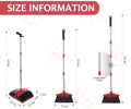 Broom and Dustpan Set with Long Handle, Light Weight Stainless Steel Poles Stand Upright Dustpans with Broom Combo for Home Kitchen Office Pet Dog