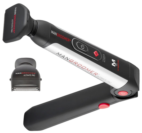MANGROOMER Back Hair Shaver Replacement Complete Attachment Head with Shock Absorber Neck and Smooth Shaving Foil