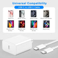 Iphone 16 15 Charger Fast Charging 10 FT, 2 Pack 20W USB C Wall Charger Block with 10FT Long Type C to C Charging Cable for Iphone 16/16 Plus/16