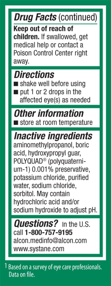Systane Ultra Lubricant Dry Eye Drops, 0.14 Fl Oz 0.14 Fl Oz (Pack of 1)