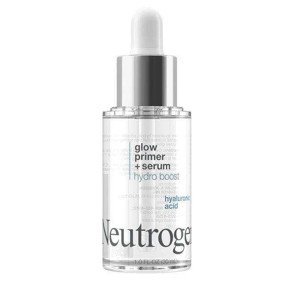 Neutrogena Hydro Boost Glow Booster Primer & Serum, Hydrating & Moisturizing Face Serum-To-Primer Hybrid, Infused with Purified Hyaluronic Acid &