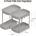 Ukeetap 2 Pack Multi-Purpose Pull-Out Storage Organizers, Under Sink Organizers and Storage for Bathroom & Kitchen, Under Cabinet Organizers and