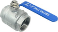 316 Stainless Steel 1/8"~3" Full Port Ball Valve with Blue Vinyl Handle, NPT Female x Female Thread,1000 WOG (2 Inch) 2 Inch (1 PC)