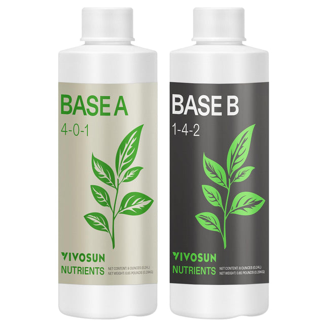 VIVOSUN Liquid Nutrients Base A & B Bundle, Set of 8oz 8 Ounce