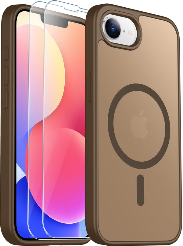 SPIDERCASE Magnetic for iPhone 17e Case for iPhone 16e Case,Brown Brown Iphone 16e/17e 6.1''