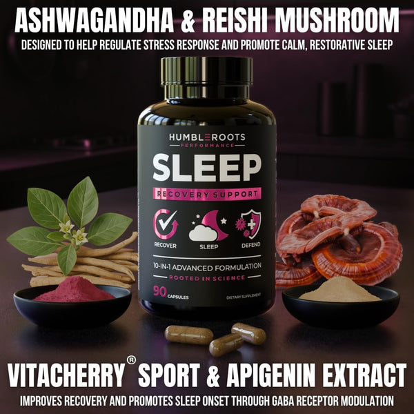 Extra Strength Sleep Aid for Adults with Extended Release MicroActive Melatonin, Ashwagandha, L-Theanine, & 7 Additional All-Natural Ingredients |