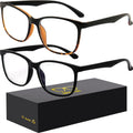 Oilway Blue-Light Blocking Glasses Computer Reading/Gaming/TV/Phones Glasses Fashion Anti Eyestrain Glasses for Women Men（A5 Black + Black leopard