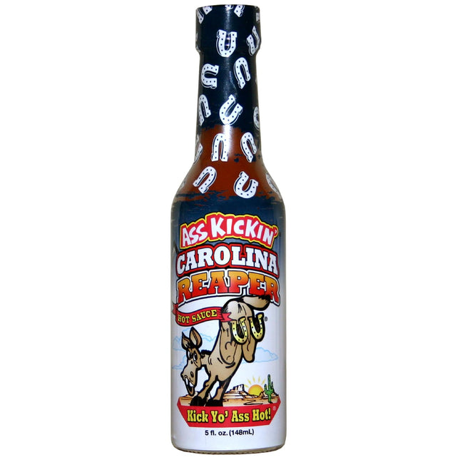 ASS KICKIN' Carolina Reaper Hot Sauce - 5 Oz - Premium Gourmet Hot Sauce for Chicken Wings and Breakfast BurritosâPerf