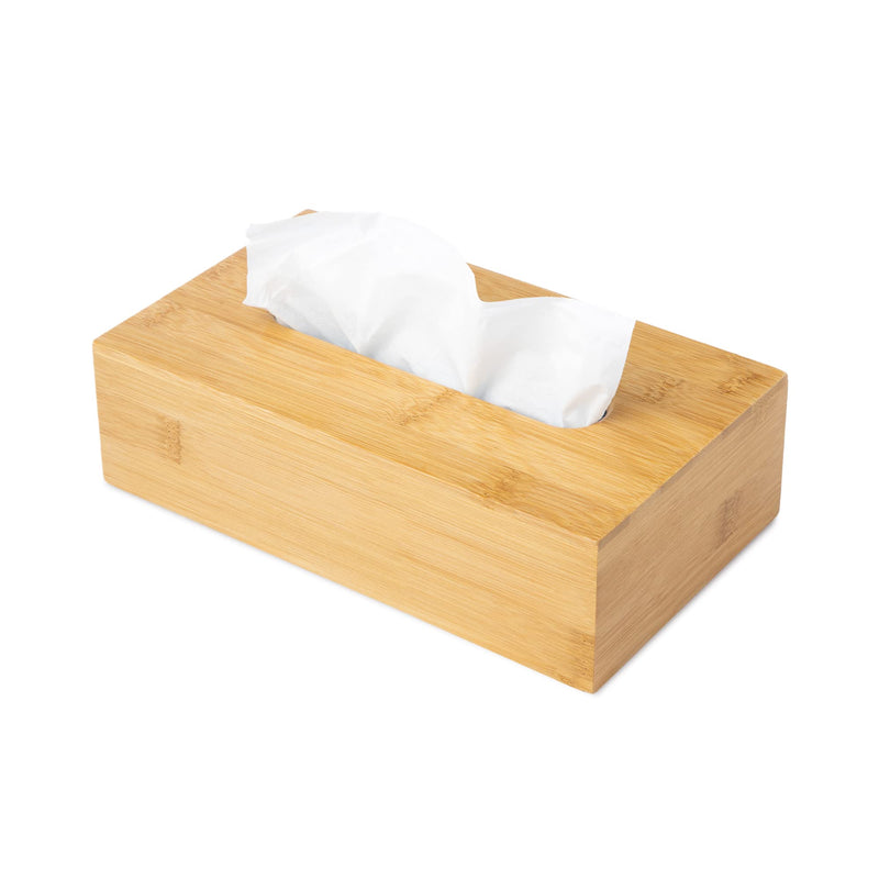 JUSK Design Tissue Box Holder - Modern, Minimalist, and Durable Wooden Tissue Box with Sliding Bottom, Easy-Refill- Premium-Quality Bamboo Tissue