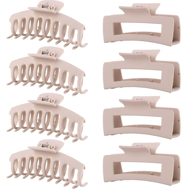 Blond Hair Clips for Women - 8 Pack 4.3 Inch Large Hair Claw Clips for Women Thi