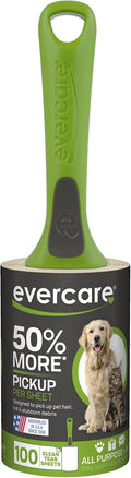 Evercare All Purpose Pet Hair Lint Roller, 100 Sheets – Reusable Sticky Roller for Pet Hair, Cat & Dog Hair Remover, Lint Remover, Pet Hair