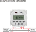 Baomain Time Switch Relay,Digital LCD Programmable Timer,110V AC Input,200-250V 16A Output,28 Programs Daily/Weekly Schedule,CN101A for Lighting