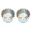 SEETOOOGAMES Drop-in Cup Holder Insert - 2 Pack Stainless Steel Poker Table Drink Holder Replacement for Casino Game Desk, Couch, Car, Boat, Sofa,