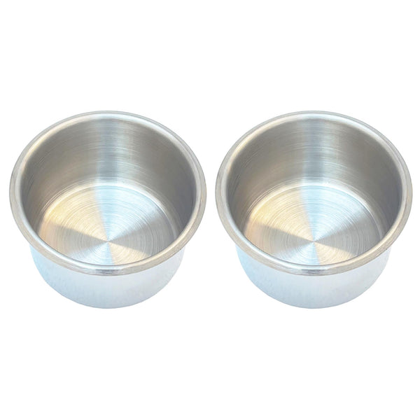 SEETOOOGAMES Drop-in Cup Holder Insert - 2 Pack Stainless Steel Poker Table Drink Holder Replacement for Casino Game Desk, Couch, Car, Boat, Sofa,