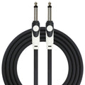 KIRLIN Cable LGI-201-10/BK 10-Feet Straight 1/4-Inch Plugs LightGear Instrument Cable with Black PVC Jacket 1 Count (Pack of 1) LGI-201-10/BK