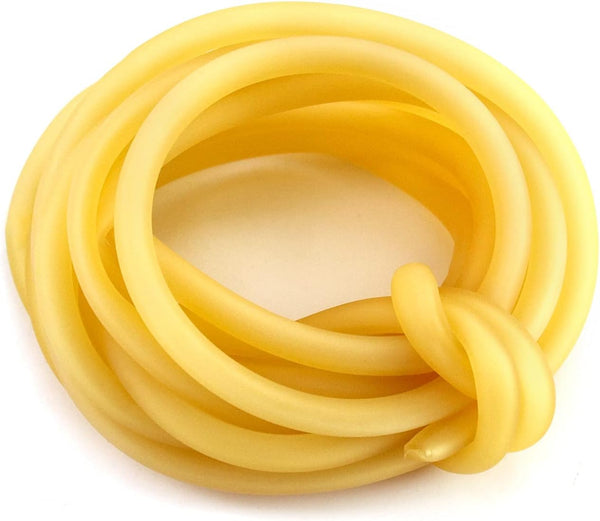 QWORK 10FT 1/4" OD 3/16" ID Natural Latex Rubber Tubing Surgical Tube for Home, Hospital, Laboratory