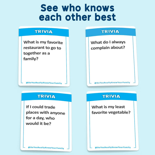 DO YOU REALLY KNOW YOUR FAMILY? Fun Family Game for Kids, Teens and Adults | Best Family Game Night Card & Board Game for Kids 8-12 & Adults,