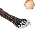 30pcs 12 Volt 3mm Warm White LED Lights Emitting Diodes Pre Wired 7.9 inch DC 12v LED Light Clear Lens Small LED Lamps 3mm Solid Light [04] Warm