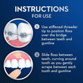 Oral-B Glide Pro-Health Dental Floss Threaders for Braces, 30 Count