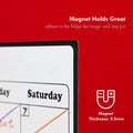 Fridge Calendar Magnetic Dry Erase Whiteboard Calendar For Refrigerator Planners 16.9 Inches X 11.8 Inches 16.9"W x 11.8"H