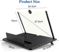 18" Screen Magnifier for Cell Phone – 3D HD Magnifing Screen Enlarger Projector for Movies Videos and Gaming – Foldable Phone Stand Holder with
