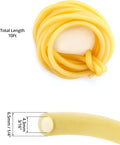 QWORK 10FT 1/4" OD 3/16" ID Natural Latex Rubber Tubing Surgical Tube for Home, Hospital, Laboratory