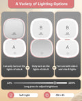 Wobsion Travel Mirror with Light, Rechargeable 1X/10X Compact Magnifying Mirror, Dimmable Pocket Mirror,Handheld 2-Side Mirror with Light,4Inch