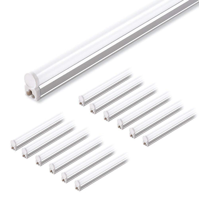 Barrina (Pack of 12 LED T5 Shop Light, 4FT, 2200Lm, 6500K (Super Bright White), 
