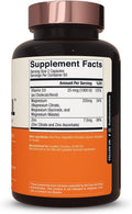 Live Conscious Magwell Magnesium Zinc & Vitamin D3 - Magnesium Glycinate, Malate, & Citrate - Triple Supplement for Women & Men - for Sleep, Bone,