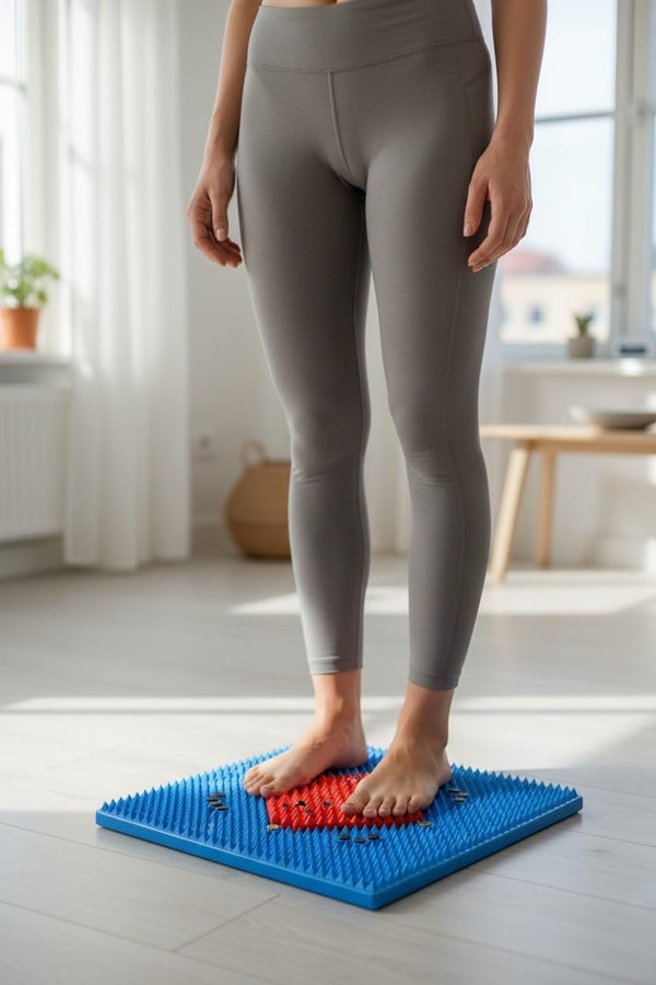 Acupressure Mat with Magnets, Reflexology Foot Massage Mat, Copper Pyramid Power for Pain Relief